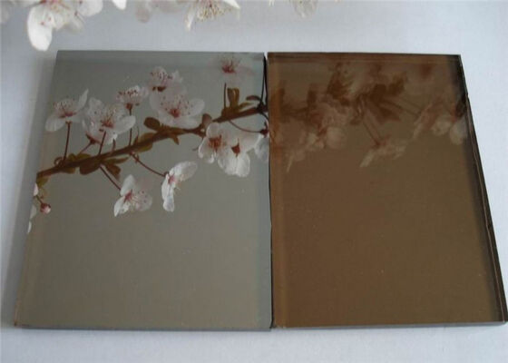 kopen Plat / Gebogen Zonwerend Reflectieglas 3mm - 12mm Dikte Bruin Reflectieglas online manufacture