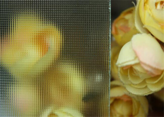 Buy Diamond Flame Decorative Patterned Glass Panels For Glass Shower Screens / Doors online manufacture