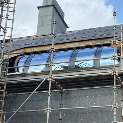 Buy Radium Less Than 1M 5+5 Insulated Low-E Tempered Curved Glass with Customizable Size for Building Construction online manufacture